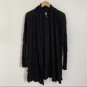 Margaret O’Leary light weight fine gauge cotton cardigan with textured knit